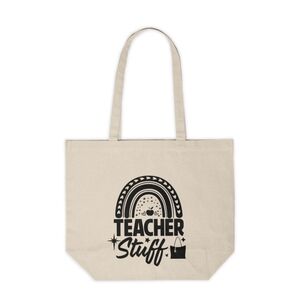 Teacher Stuff Custom Canvas Tote Bag